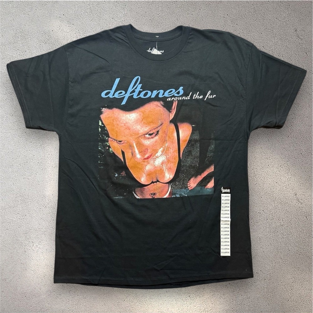 Deftones Around the Fur Black Graphic T-Shirt XL New 2024 Spencers Metal Band